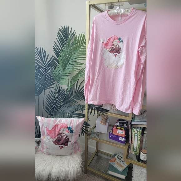 Vintage Brown Santa Claus Christmas TShirt - Women's Size M - Picture 2 of 5